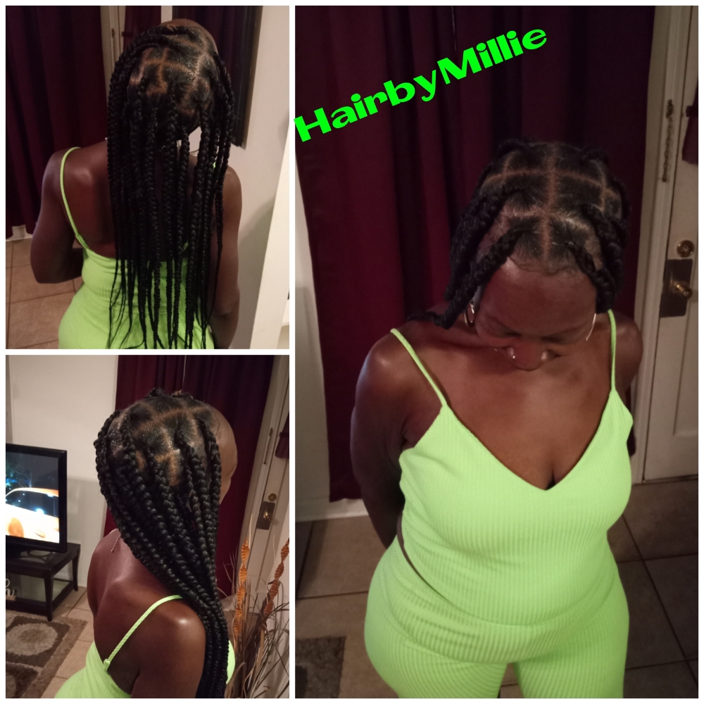Large Knotless Box Braids
