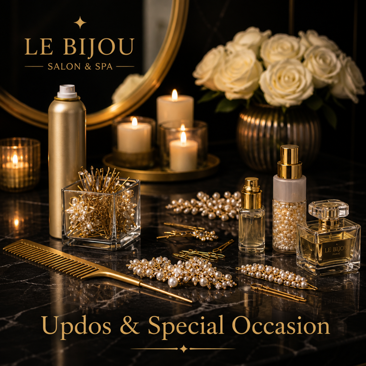 Hair - Updo's/Special Occasion at Le Bijou Nails and Spa Salon in Houston, TX
