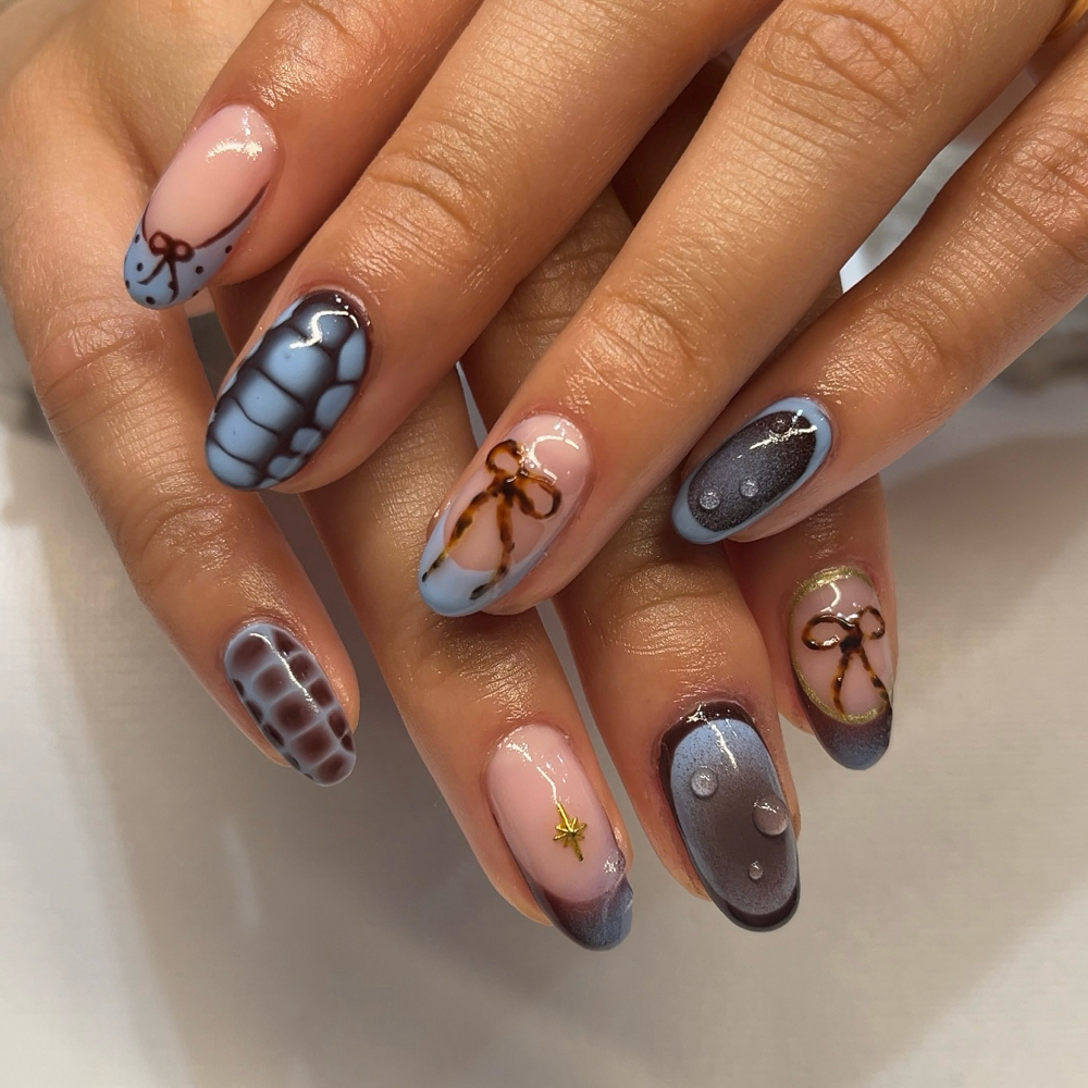 Structured gel mani