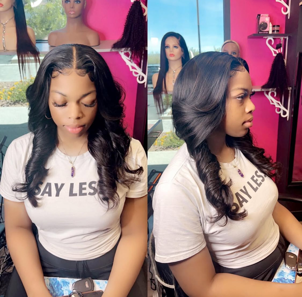 Sew-in with closure installation
