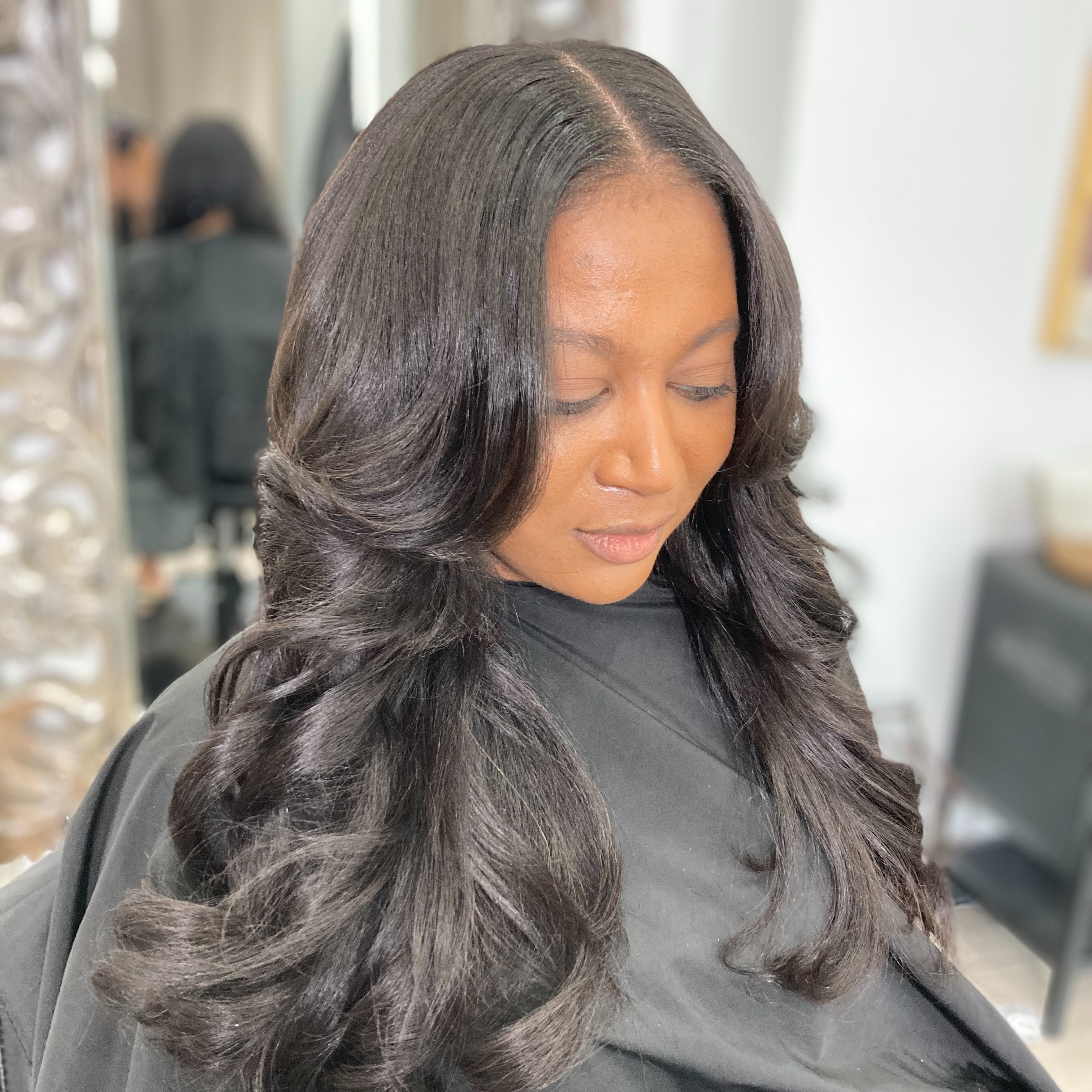 Silk Press Method +Smoothing Prep at D. Jackson Hair Aesthetics in Hattiesburg, MS