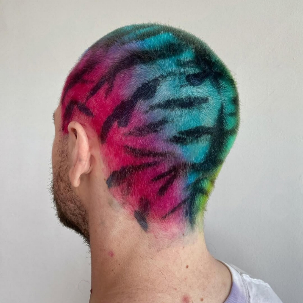 Shaved Head Design at Disco Baby Hair in Fairfield, CT