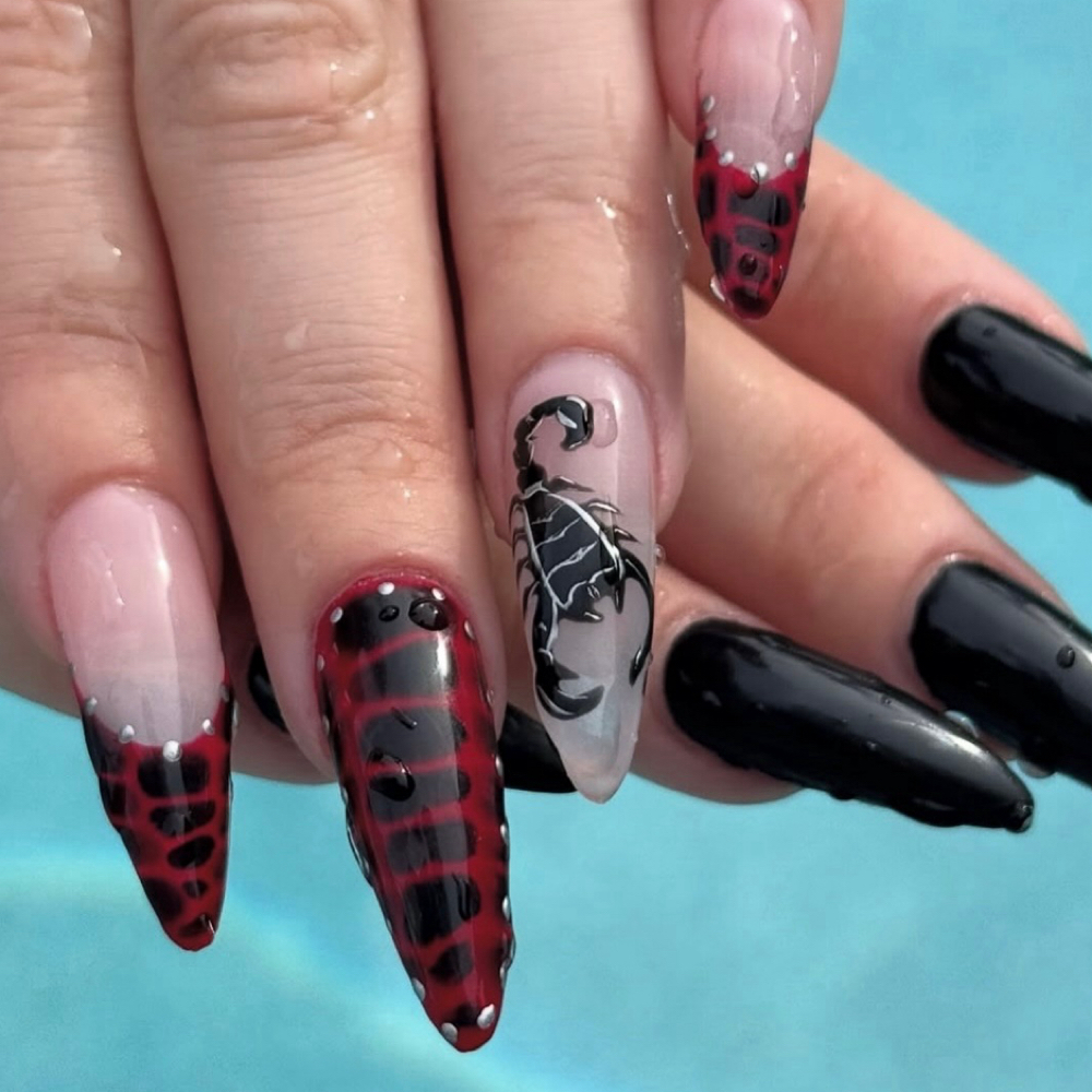 Gel-X extensions with Helayna at Heartbreak Nail Club in Asheville, NC