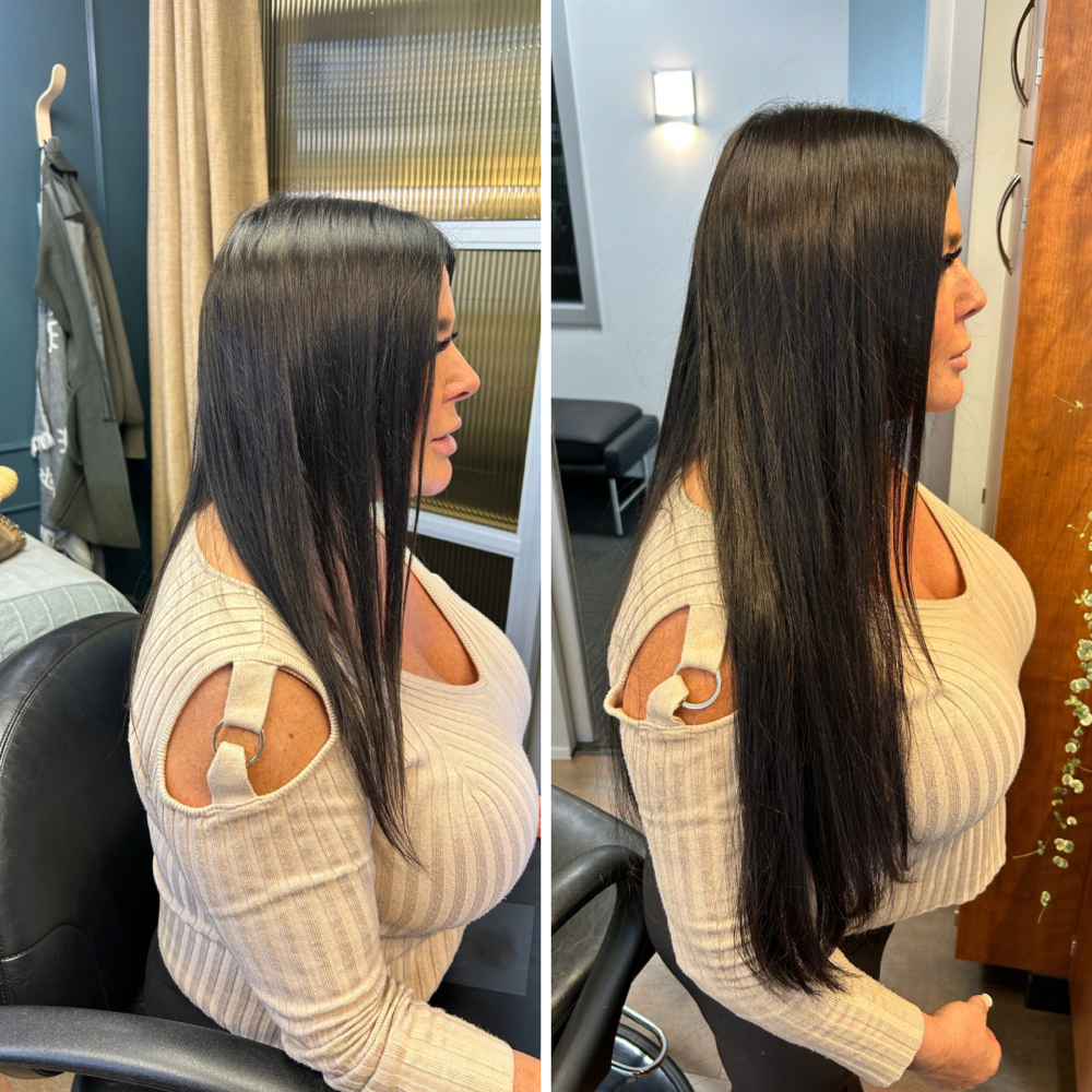 Hair Extension Consultation at WHITE LIES STUDIO in Garden City, NY