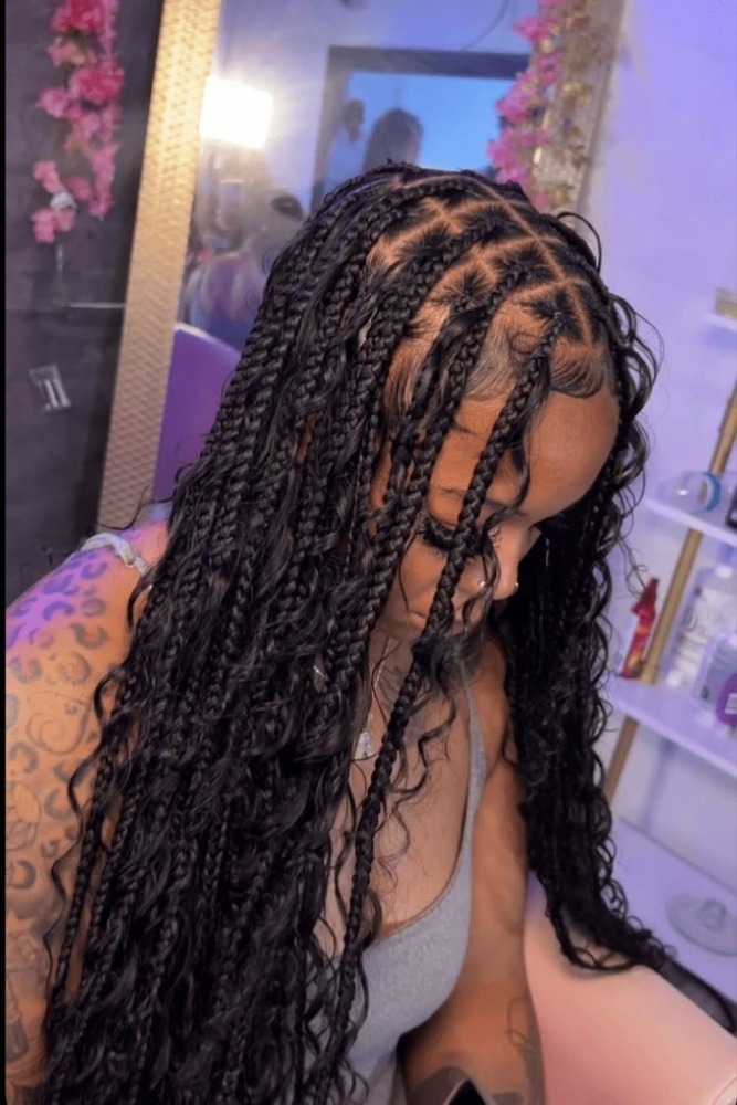 Medium Boho Knotless Wet&wavy at Myrathestylist in Philadelphia, PA