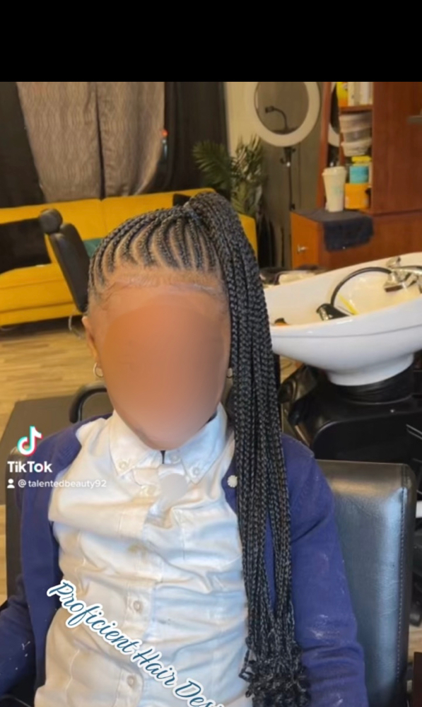 1 Braided Pony Weave At Ends 7-12