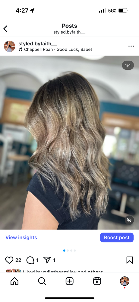 Partial Highlight Touchup Haircut