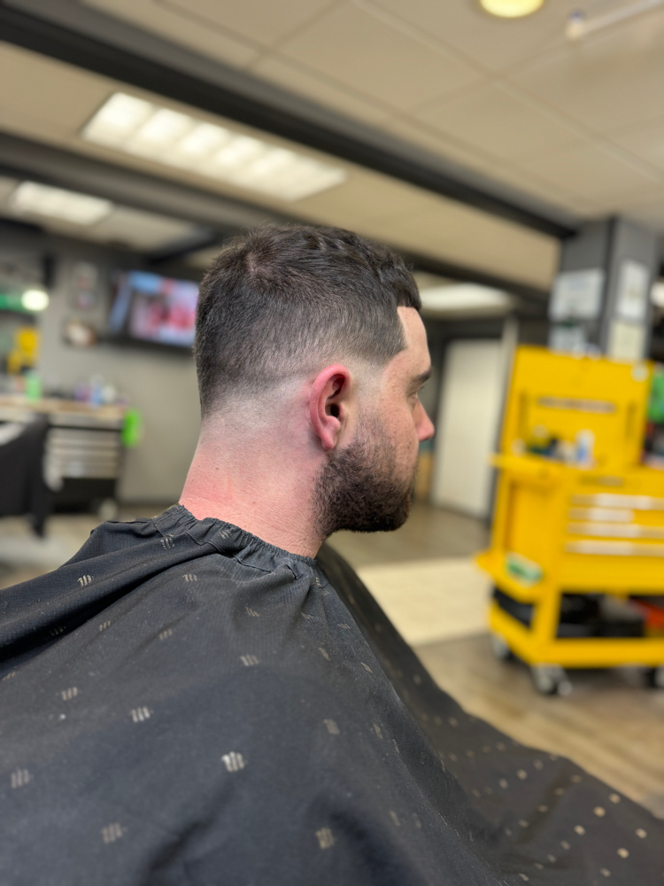 Low/Drop Skin Fade w/ Scissors