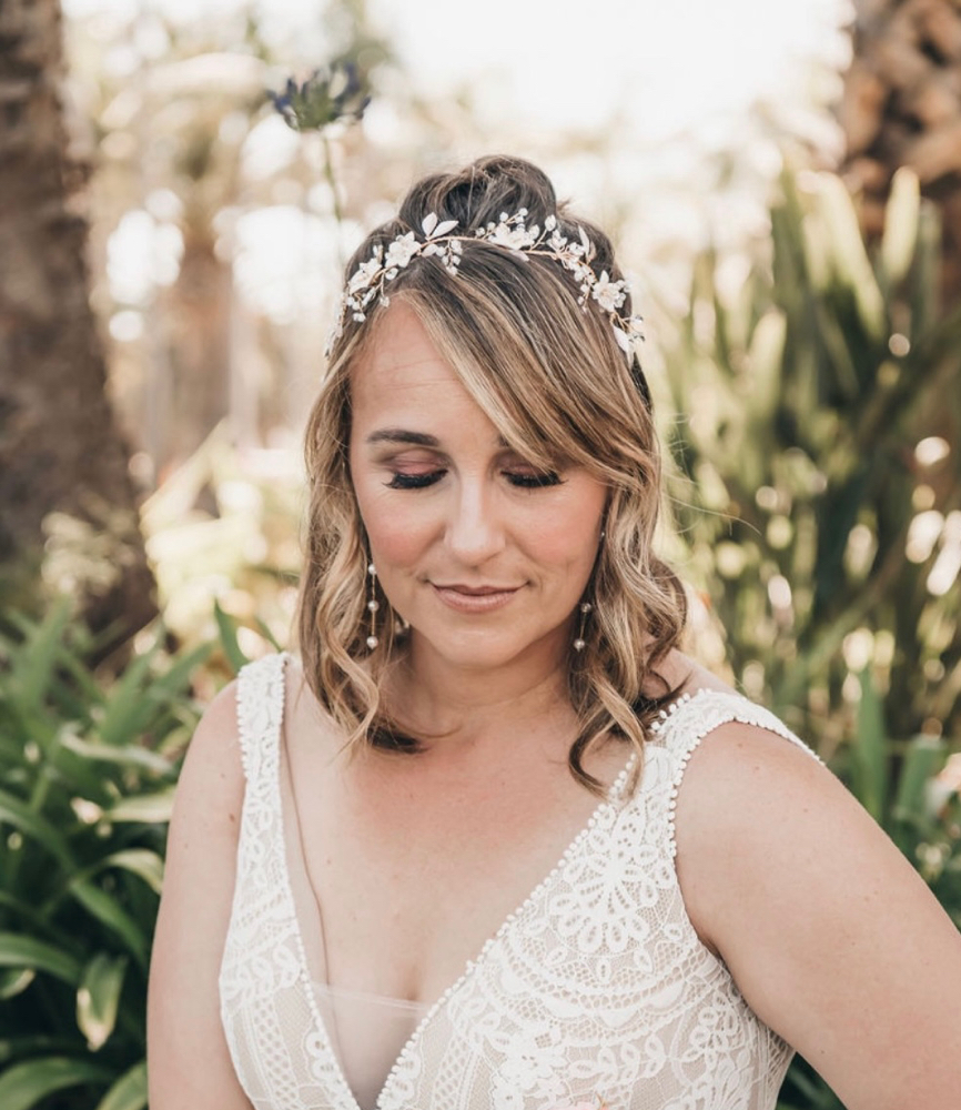 Half Updo at Hair By Rachael Nicole in Duarte, CA