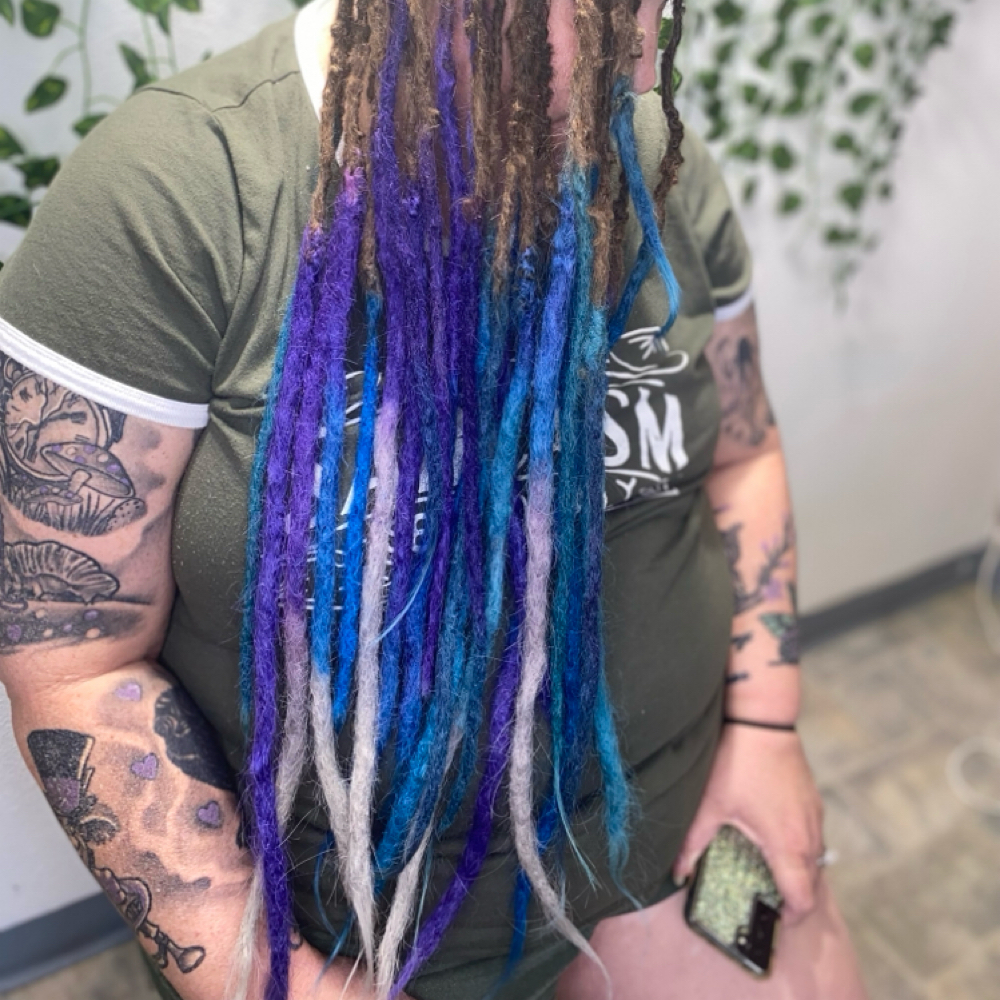 Locs Color (No Lightening) at LASHDAE of Roots To Royalty Studio in Phoenix, AZ