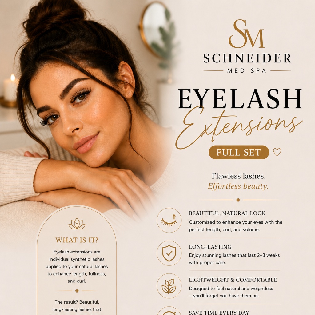 Eyelash extensions full set at Schneider Med Spa in Ocoee, FL