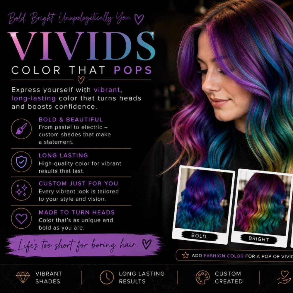 Vivids at Foil And Fade Modern Hair Studio in Oneida, TN