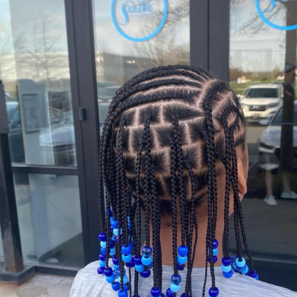 Cornrow With Beads at Afroladyland hair braids in Frederick, MD