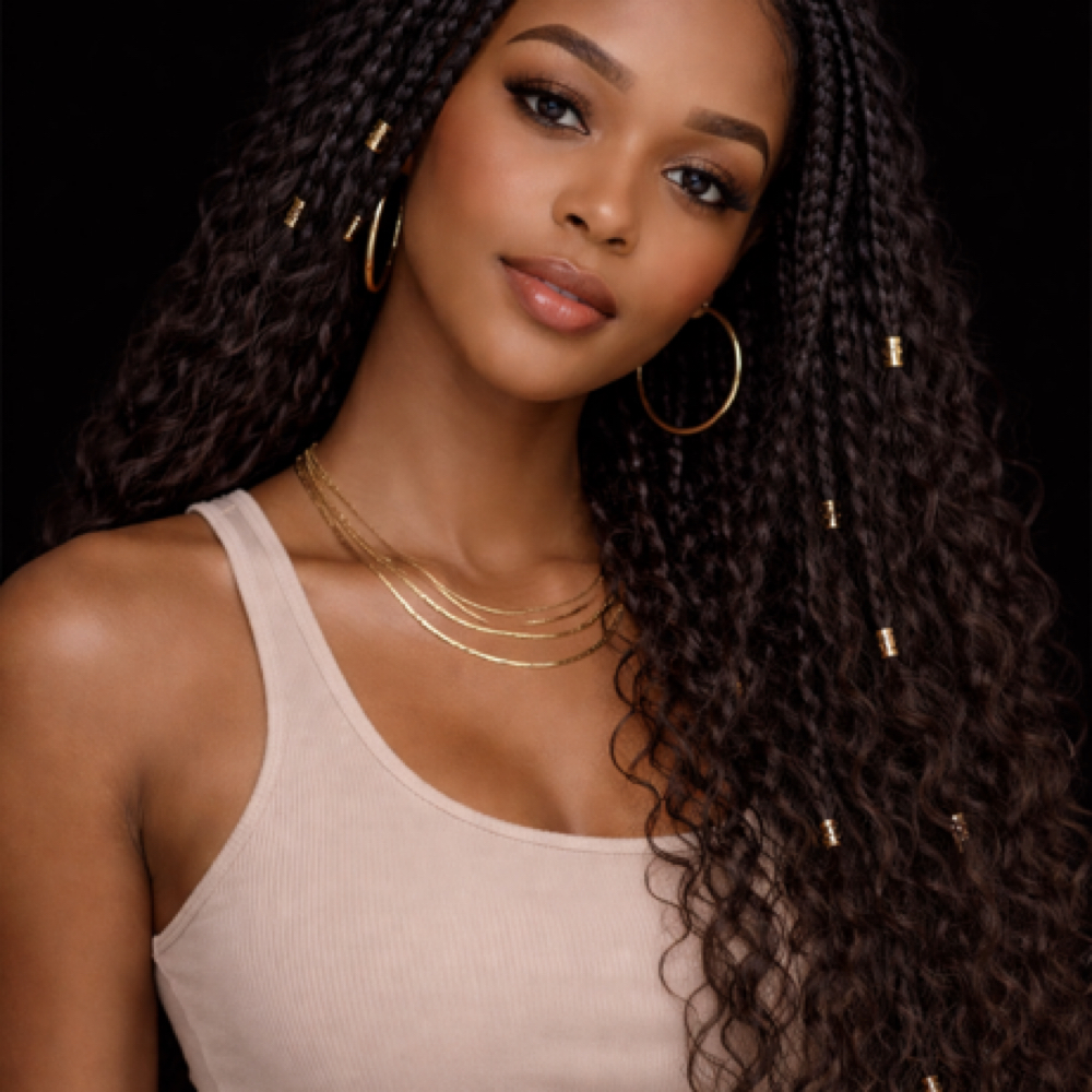 Boho Knotless Braids at Enchanted Essence Beauty Salon & Hair Restoration Center in Reno, NV