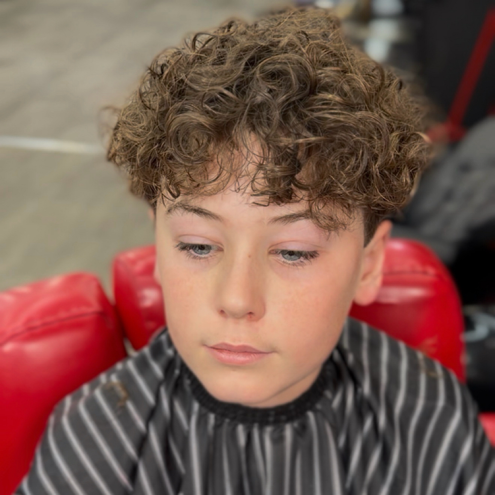 Perm (BW) at Tailored Barber Co. in Roy, UT