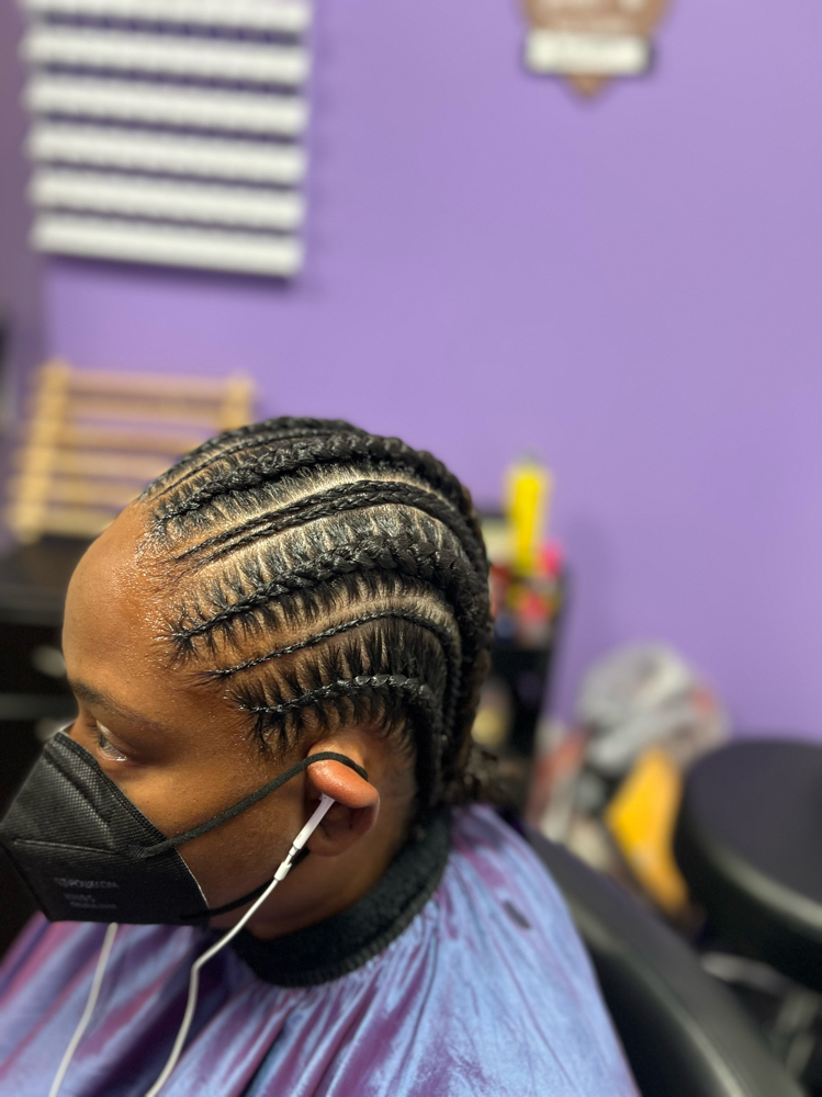 4-6 Stitch Braids With Low Bun