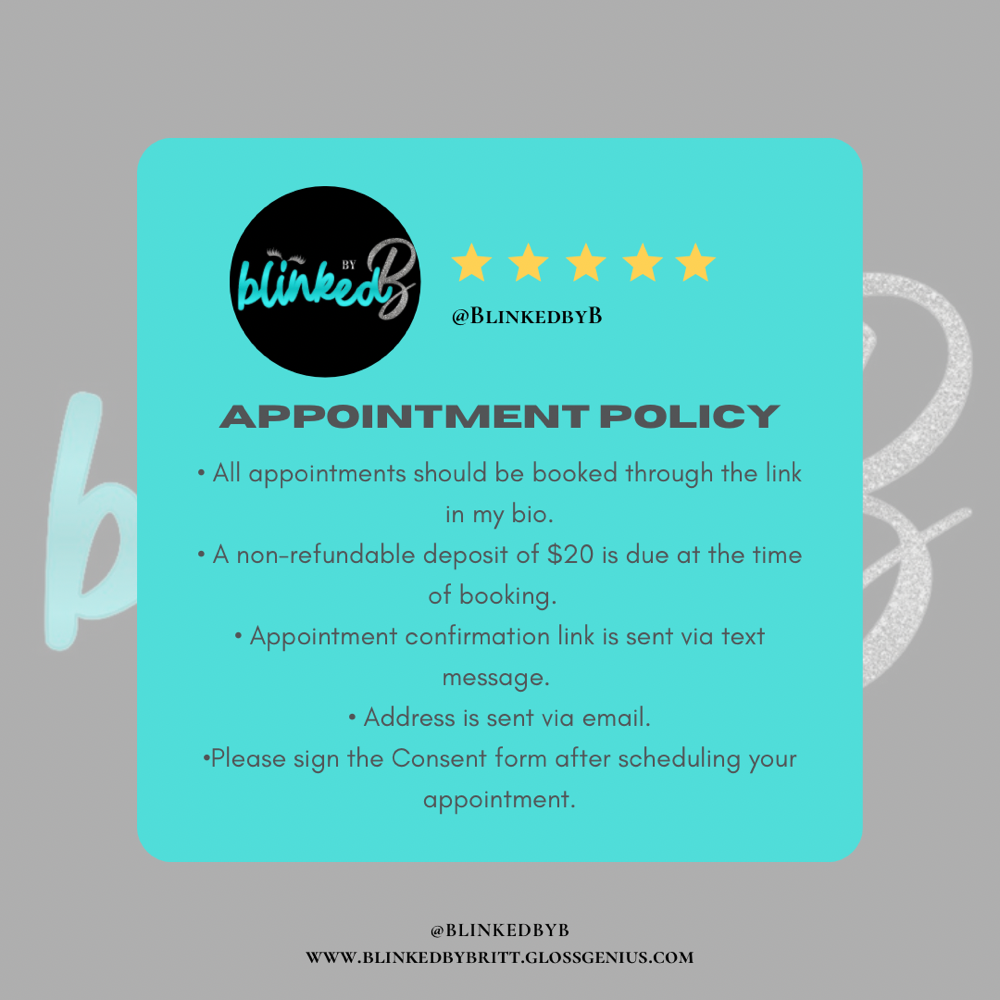 APPT POLICY (do not book)