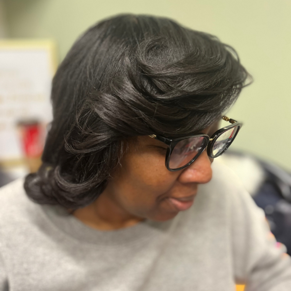 Relaxed Hair Styling at Gifted Hands Beauty Salon in Buffalo, NY