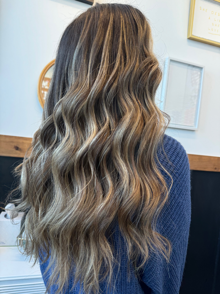 Partial Balayage, Haircut, Blowout