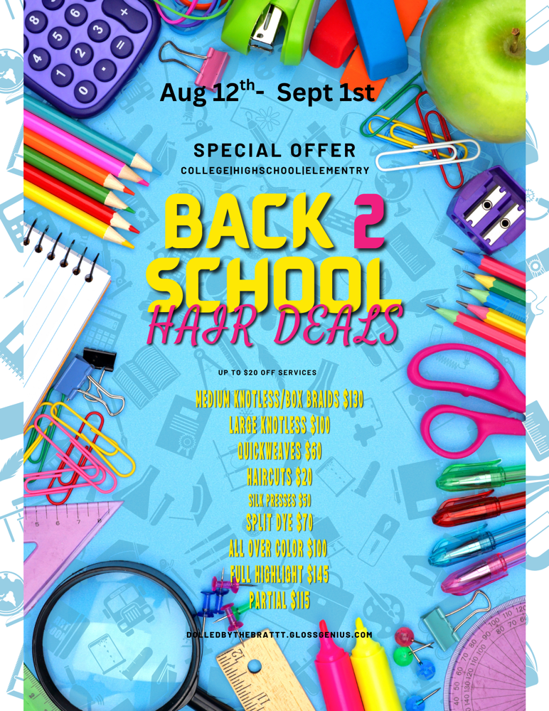 *BACK TO SCHOOL SPECIAL*