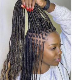 Extra Small Box Braids Waist Length