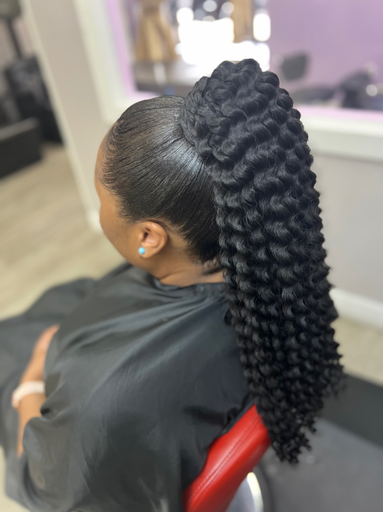 Ponytail updo style