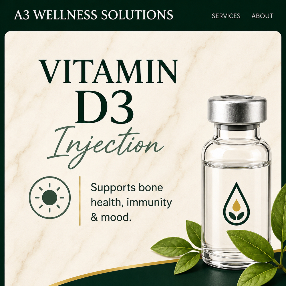 Vitamin D3 Injection at A3 Wellness Solutions in Freeport By, NY