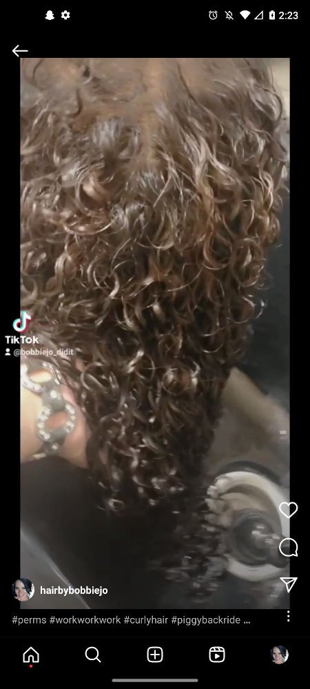 Straight Back Perm