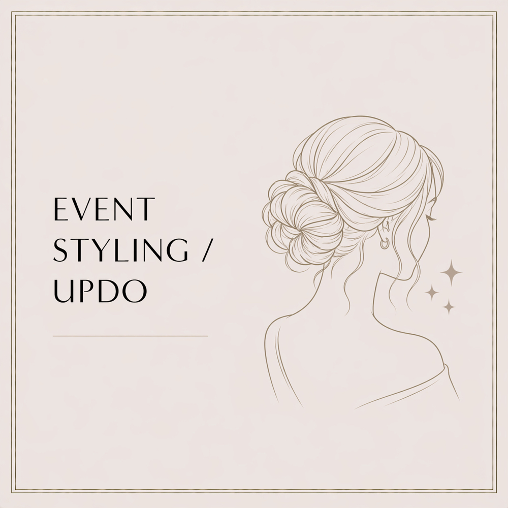 Event Styling / Updo at Gilda at The Modern Mane Room Salon in Fairfield, CA