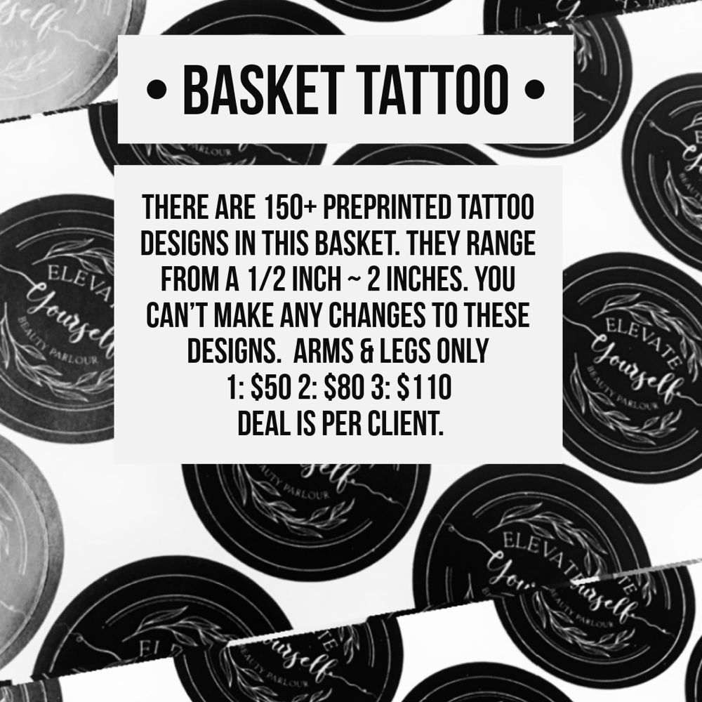 1 Basket Tattoo at Elevate Yourself Beauty Parlour in Hobart, IN