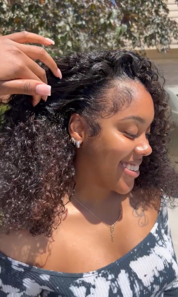 Curly Flip Over Sew In at SculptedByRoshayy in Warren, MI