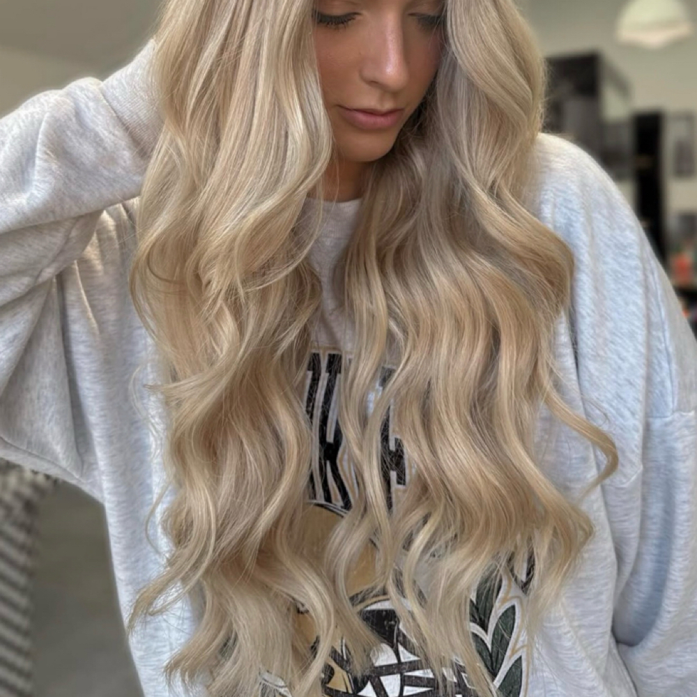 2 1/2 Row Bead Weft Extensions at Victoria Esparza Hair in Wichita, KS