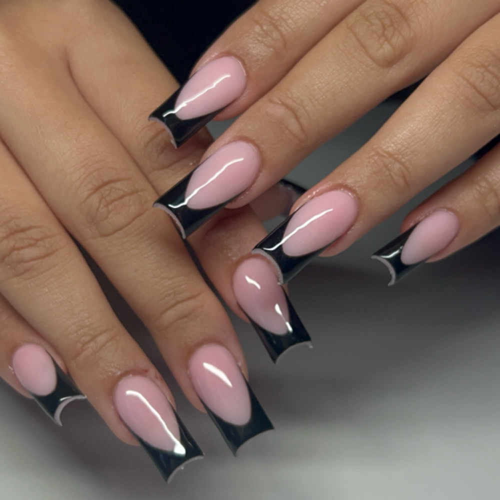 French tips at Nails.byava in templeton, MA