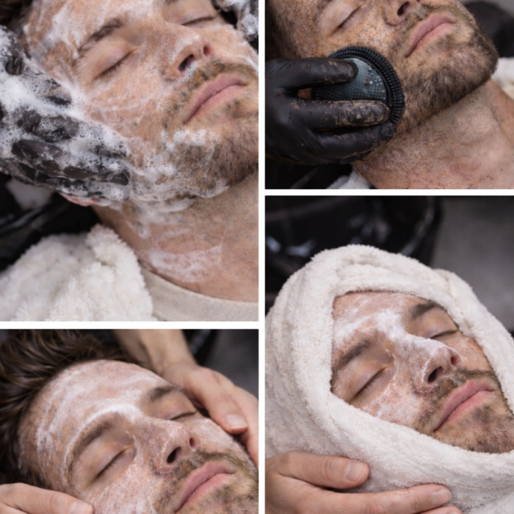 Men’s Exfoliating Facial at Fades and Flow by Nicole LLC in Mount Pleasant, WI