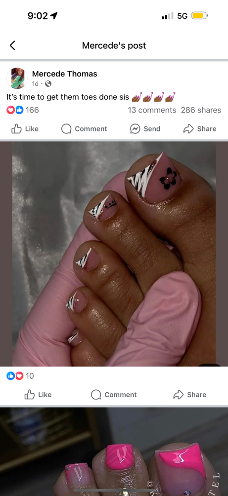 Pedicure w/ Acrylic Toes