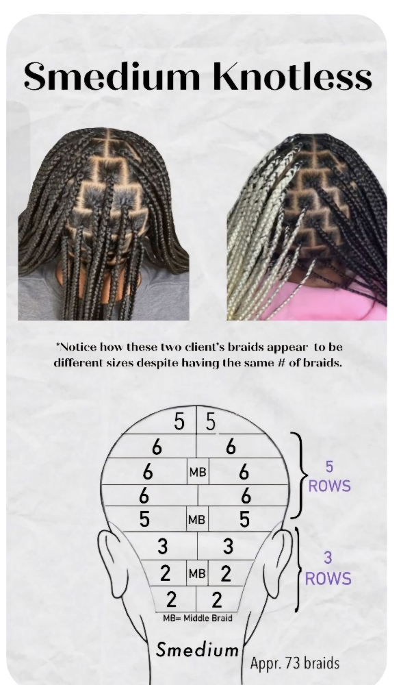 SMedium Knotless Box Braids