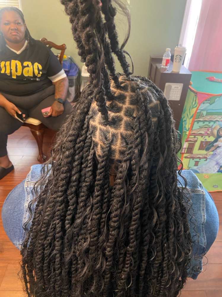 Boho Island Twist Over Locs
