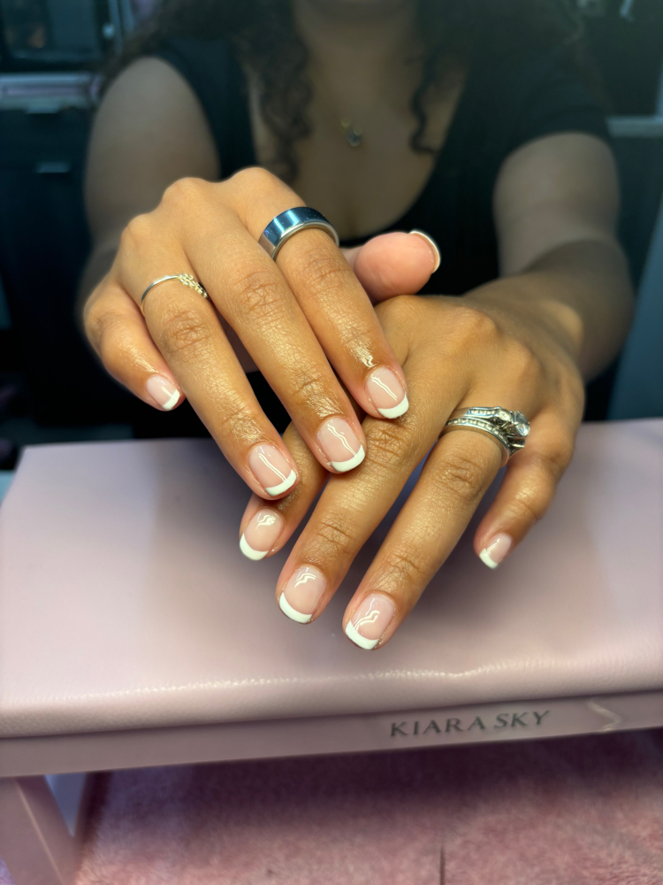 French Tip- Add On Gel Manicure
