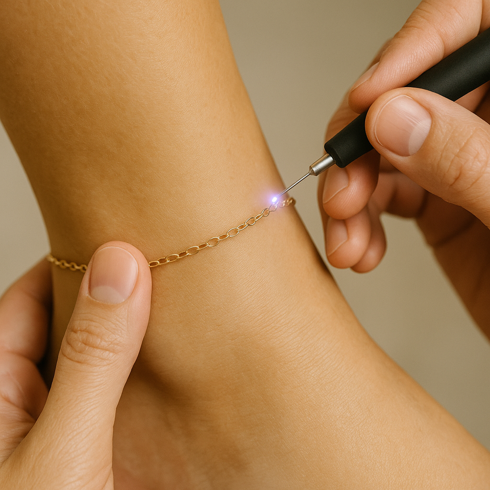 Anklet Silver, Gold & Rose Gold