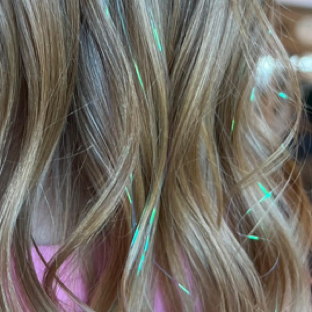 Hair Tinsel at Tatumdoesmyhair_ in Buda, TX