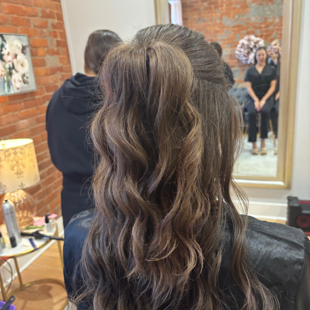 Half Updo at Brianna Dorsett in Bedford, IN