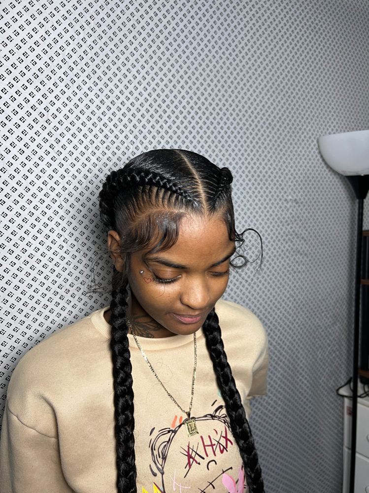 2 Feed In Braids Extended Length
