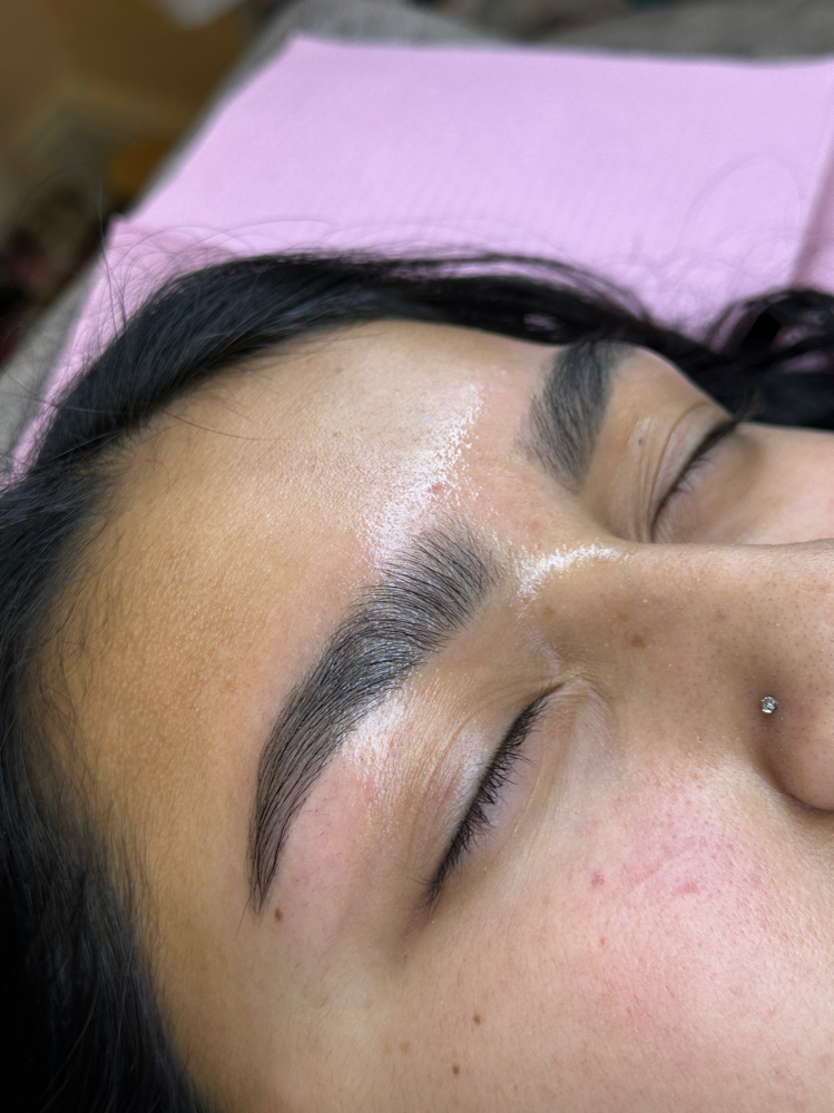 brow tint and wax