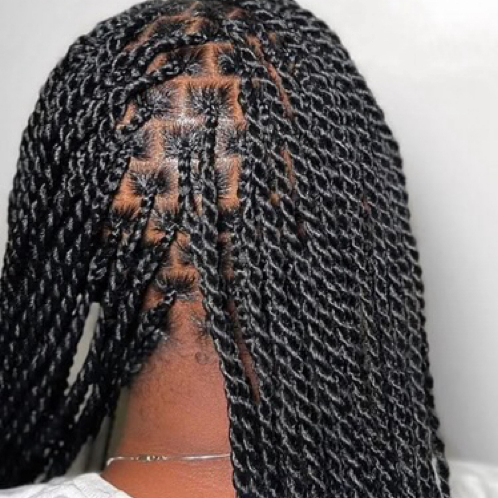 SMALL MEDUIM SIZE SENEGALESE TWIST at Yawa Hair Braiding & Locs in Texas, TX