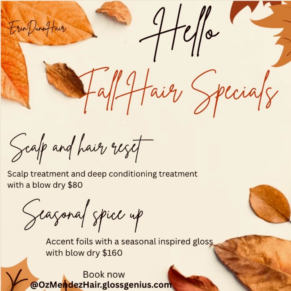 Fall Scalp And Hair Reset at Oz Mendez Hair in Lutz, FL