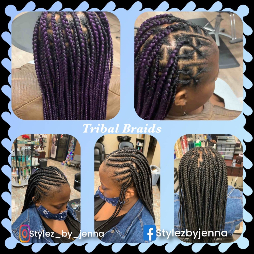Smedium Tribal/Fulani Braids at Stylez by Jenna LLC in Covington, LA