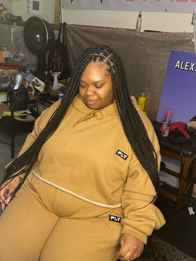Butt Length Knotless Braids