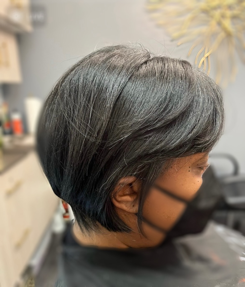 Short Lngth Cleanse/Blow/Flat Iron