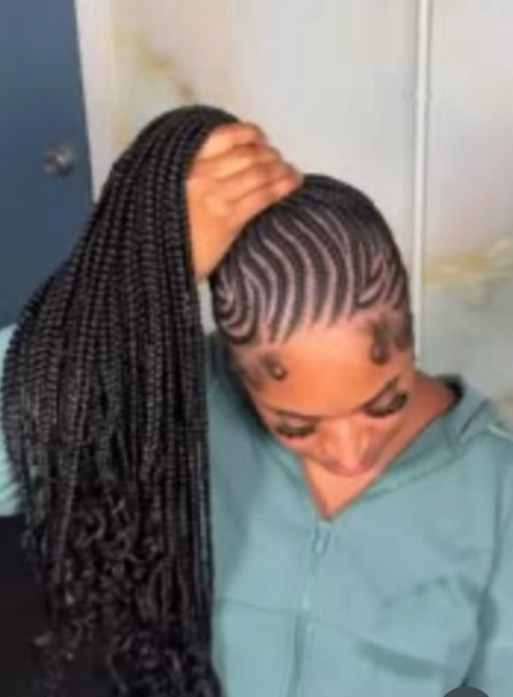 French Braids Up Do Small Sizes