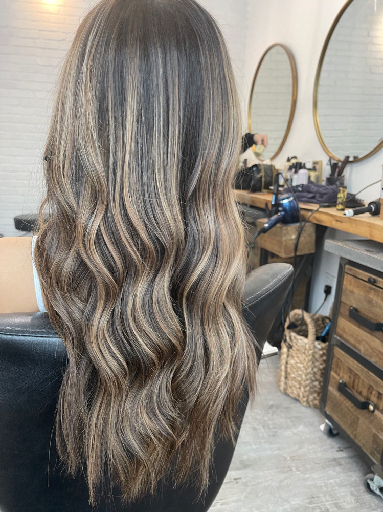 full head balayage/highlight